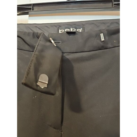 BEBE Women's sz 12 Black Wide Leg 32in Slacks Dress Pants Office Career Business - Picture 10 of 10